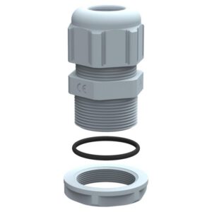 098026 Presse étoupe plastique PG29 Legrand - câble diamètre 18 à 25mm - Gris RAL 7001 - Filetage PG - Étanche IP68