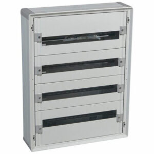 401804 Legrand Tableau de distribution isolant XL3 160 - 4 rangées de 24 modules - Tout modulaire prêt à l'emploi