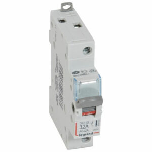 406403 Interrupteur modulaire unipolaire 1P 250V - 32A - 1 module - Bornes à vis Legrand DX³-IS