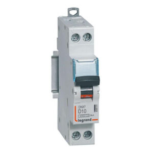 406801 Disjoncteur Legrand 10A unipolaire + neutre DX3 - courbe D - 4,5/6kA - À vis - 1 module