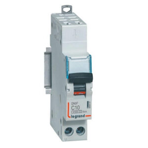 406881 Disjoncteur Legrand 10A unipolaire + neutre DNX3 - courbe C - 4,5/6kA - AUTO+VIS - 1 module