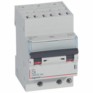 406897 Disjoncteur triphasé 6A - 3P Courbe C - 4,5/6kA - Automatique et vis - Legrand DX3