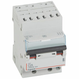 406903 Disjoncteur triphasé 25A - 3P Courbe C - 4,5/6kA - Automatique et vis - Legrand DX3