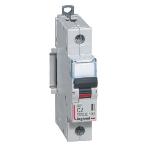 407647 Disjoncteur unipolaire 2A - 1P Courbe C - 6/10kA - À vis - Legrand DX3