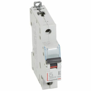 407648 Disjoncteur unipolaire 3A - 1P Courbe C - 6/10kA - À vis - Legrand DX3