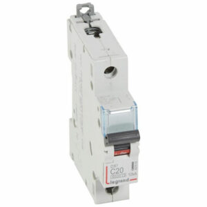 407655 Disjoncteur unipolaire 20A - 1P Courbe C - 6/10kA - À vis - Legrand DX3