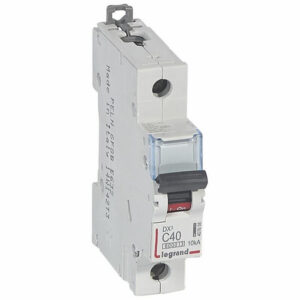407658 Disjoncteur unipolaire 40A - 1P Courbe C - 6/10kA - À vis - Legrand DX3