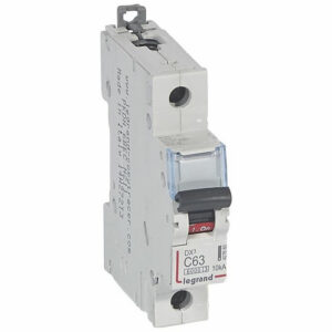 407660 Disjoncteur unipolaire 63A - 1P Courbe C - 6/10kA - À vis - Legrand DX3