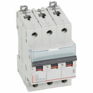 407822 Disjoncteur triphasé 2A - 3P Courbe C - 6/10kA - À vis - Legrand DX3