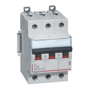 407829 Disjoncteur triphasé 16A - 3P Courbe C - 6/10kA - À vis - Legrand DX3