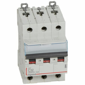 407832 Disjoncteur triphasé 32A - 3P Courbe C - 6/10kA - À vis - Legrand DX3