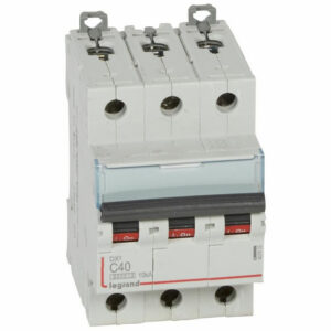 407833 Disjoncteur triphasé 40A - 3P Courbe C - 6/10kA - À vis - Legrand DX3