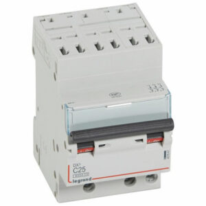 407847 Disjoncteur tripolaire 25A - 3P Courbe C - 6/10kA - Automatique et vis - Legrand DX3
