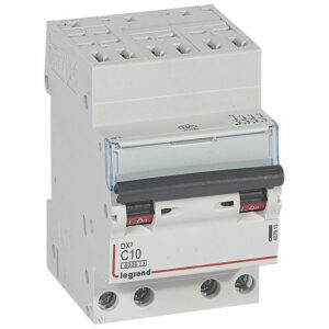 407913 Disjoncteur tétrapolaire 10A - 4P Courbe C - 6/10kA - Automatique et vis - Legrand DX3