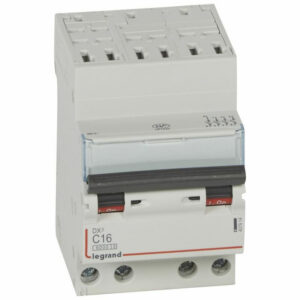 407914 Disjoncteur tétrapolaire 16A - 4P Courbe C - 6/10kA - Automatique et vis - Legrand DX3