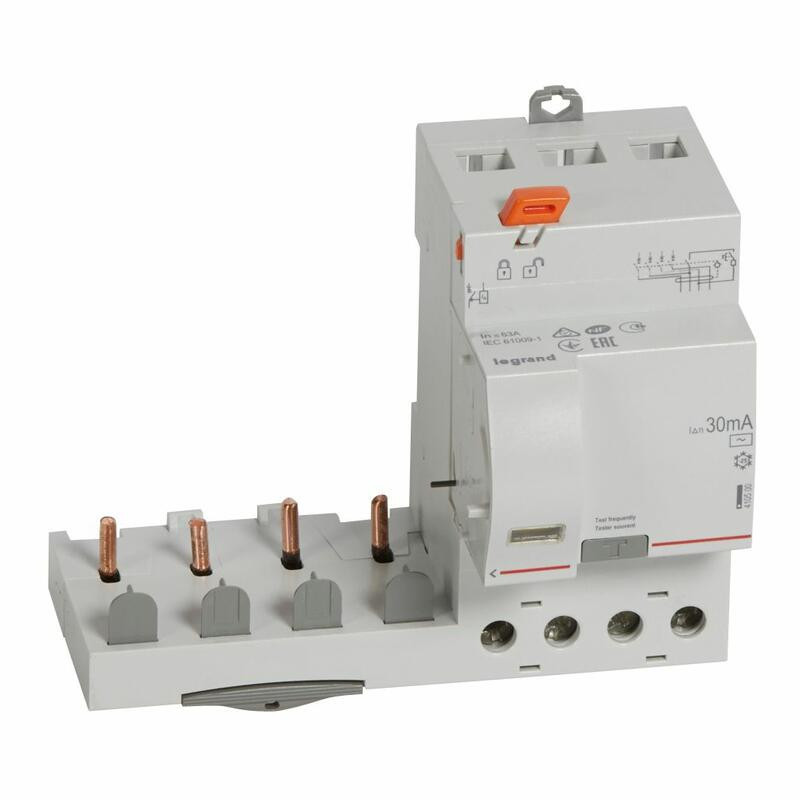 410500 Legrand Bloc différentiel à vis DX³ - 4P 400V- 63A - type AC 30mA
