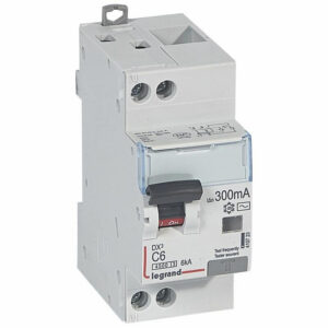 410723 Legrand Disjoncteur différentiel 6A type AC 300mA - courbe C - DX³4500 1P+N