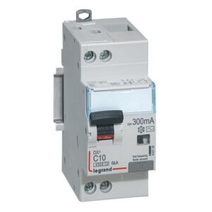 410724 Legrand Disjoncteur différentiel 10A type AC 300mA - courbe C - DX³4500 1P+N