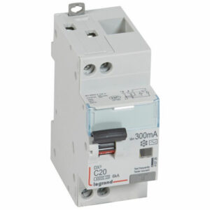 410726 Legrand Disjoncteur différentiel 20A type AC 300mA - courbe C - DX³4500 1P+N