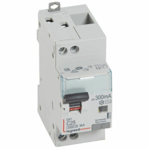 410727 Legrand Disjoncteur différentiel 25A type AC 300mA - courbe C - DX³4500 1P+N