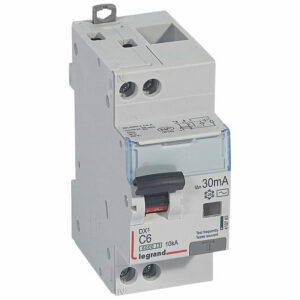 410783 Legrand Disjoncteur différentiel 6A 30mA type AC 1P+N DX³6000 10kA