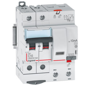 411149 Legrand Disjoncteur différentiel 10A type AC 10mA DX³6000 10kA 2P