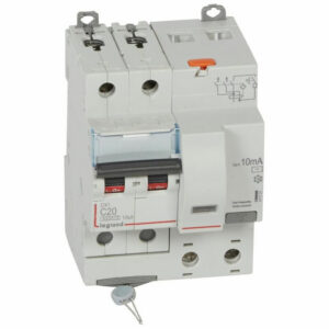 411151 Legrand Disjoncteur différentiel 20A type AC 10mA DX³6000 10kA 2P
