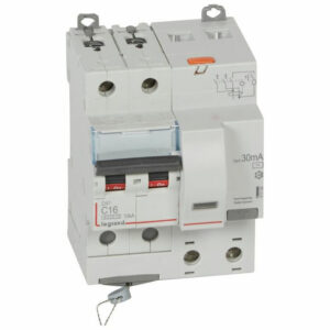 411158 Legrand Disjoncteur différentiel 16A type AC 30mA DX³6000 10kA 2P