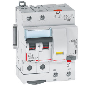 411161 Legrand Disjoncteur différentiel 32A type AC 30mA DX³6000 10kA 2P
