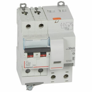 411163 Legrand Disjoncteur différentiel 50A type AC 30mA DX³6000 10kA 2P