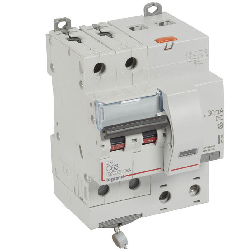 411164 Legrand Disjoncteur différentiel 63A type AC 30mA DX³6000 10kA 2P