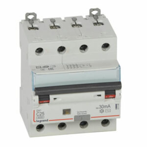411188 Legrand Disjoncteur différentiel tétrapolaire 25A 30mA type AC - DX³6000 10kA 4P