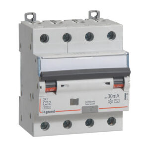 411189 Legrand Disjoncteur différentiel tétrapolaire 32A 30mA type AC - DX³6000 10kA 4P