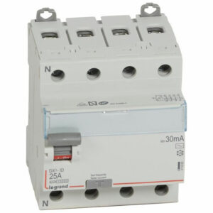 411660 Legrand Interrupteur différentiel tétrapolaire 25A type AC 30mA - 4 modules