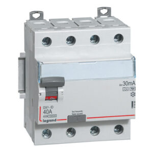 411695 Legrand Interrupteur différentiel tétrapolaire 40A type F 30mA - 4 modules