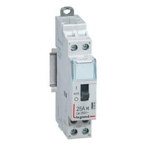 412500 Legrand - Contacteur domestique CX³ silencieux bobine 230V~ - 2P 250V~ - 25A - contact 1NO+1NF - 1 module