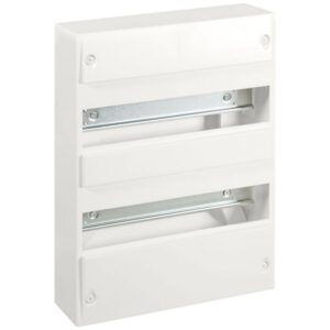 19006 EUR'OHM Coffret d'intérieur 26 modules 2 rangées avec bornier Phase, Neutre, Terre