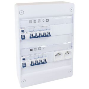 19421 EUR'OHM coffret RX 13m 2 rangées monté-cablé evolutif pour T1/T2
