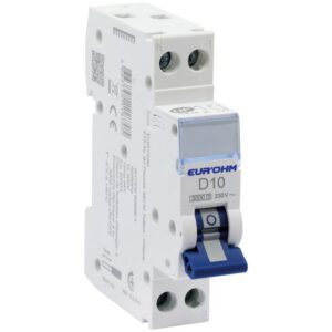 20211 EUR'OHM Disjoncteur 1P+N 10A courbe D connexion vis/vis 4,5kA NF