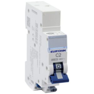 20302 EUR'OHM Disjoncteur 1P+N 2A courbe C connexion automatique 4,5kA NF