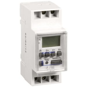 30155 EUR'OHM Horloge digitale 16A 7j 50 pas de programmation, réserve de marche 1 mois