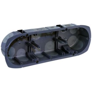 52016 EUR'OHM XL ULTRA Boite d'encastrement étanche à l'air 3 postes D67 P40 entraxe 71mm multimatériaux