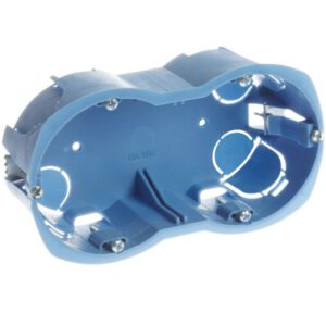 52027 EUR'OHM XL PRO Boite d'encastrement 2 postes D67 P40 entraxe 57mm pour cloisons sèches