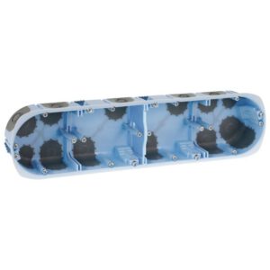 52068 EUR'OHM XL AIR'metic Boite d'encastrement étanche à l'air 4 postes D67 P40 entraxe 71mm pour cloisons sèches
