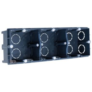 52117 EUR’OHM XL TRADI Boîte d’encastrement à sceller 3 postes entraxe 71mm P40 pour murs maçonnés
