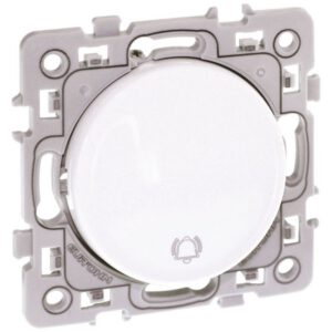 60204 EUR'OHM SQUARE Bouton poussoir 10A carillon blanc