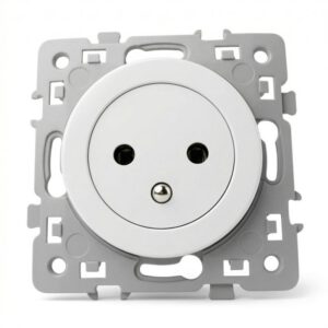 60230 EUR'OHM SQUARE Prise de courant 2P+T affleurante + griffes BLC