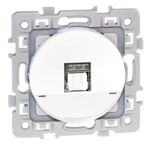 60279 EUROHM Square Prise RJ45 Grade 3 Catégorie 6A STP Blanc