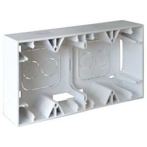 60281 EUR'OHM SQUARE Cadre saillie 2 postes blanc