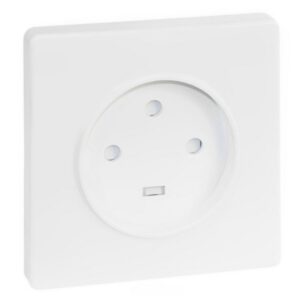 60283 EUR'OHM SQUARE Prise de courant 20A blanc 3P+T 100mmx100mm